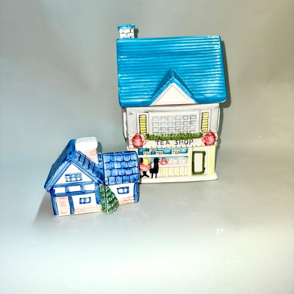 Tea Shop Cookie Jar w/ Salt and Pepper Shakers